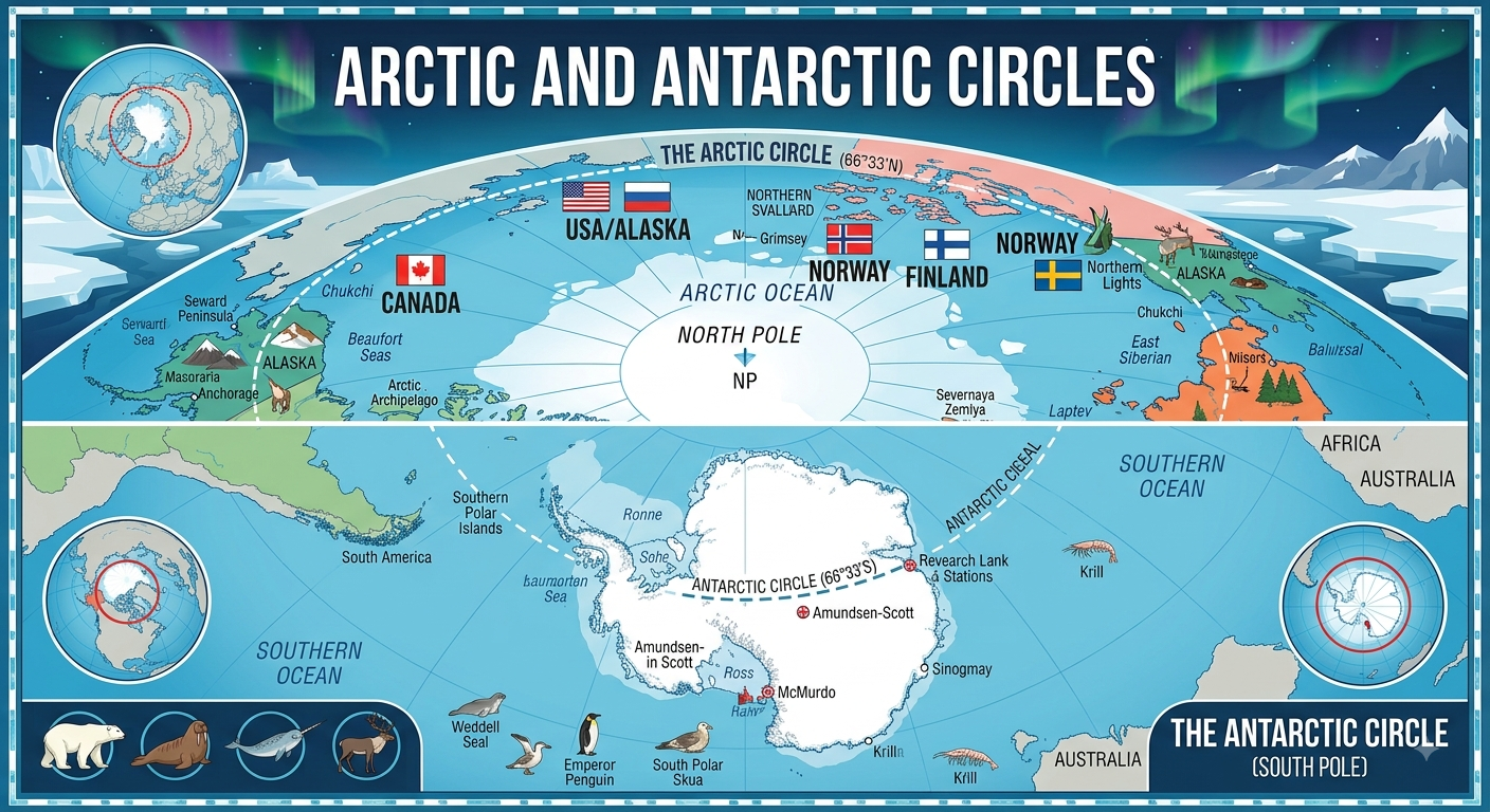 You are currently viewing Arctic Circle and Antarctic Circle: A Guide to Earth’s Polar Regions