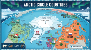 Read more about the article Arctic Circle Countries: Geography, Wildlife, People, Climate, and Travel