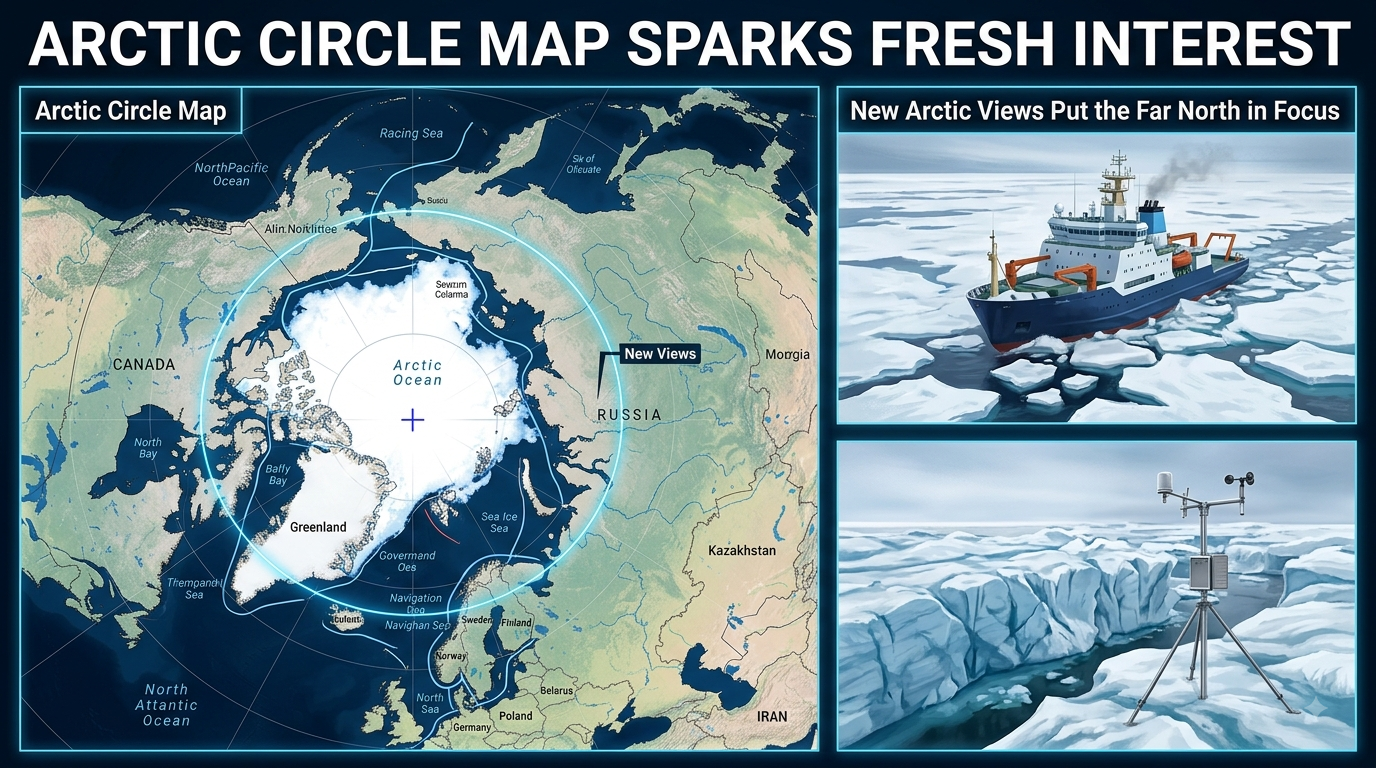 You are currently viewing Arctic Circle Map Sparks Fresh Interest as New Arctic Views Put the Far North in Focus