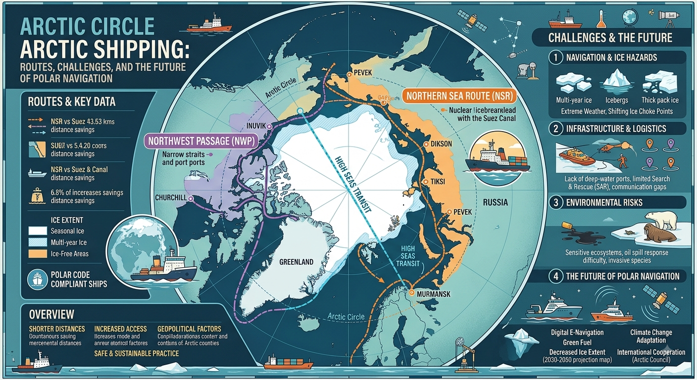 You are currently viewing Arctic Circle Arctic Shipping: Routes, Challenges, and the Future of Polar Navigation