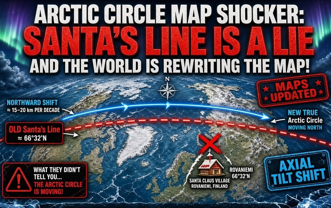 You are currently viewing Arctic Circle Map SHOCKER : Santa’s Line is a LIE and the World is Rewriting the Map!